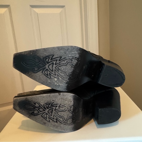 Free People Brayden Western Boots black leather.  Size 37.5 - Picture 10 of 15